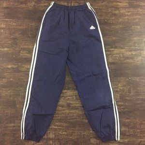 Adidas Nylon Windbreaker Pants Jersey Cotton Lined